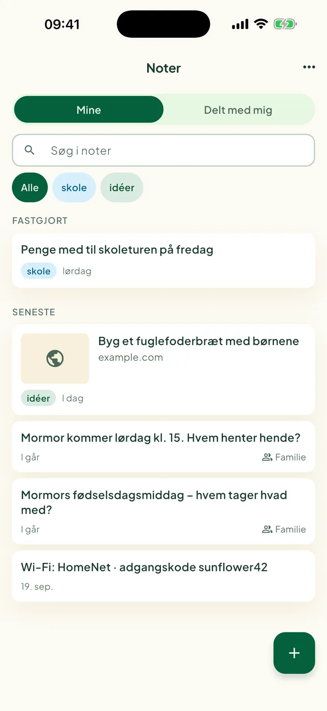 Familiens noter i Daili-appen