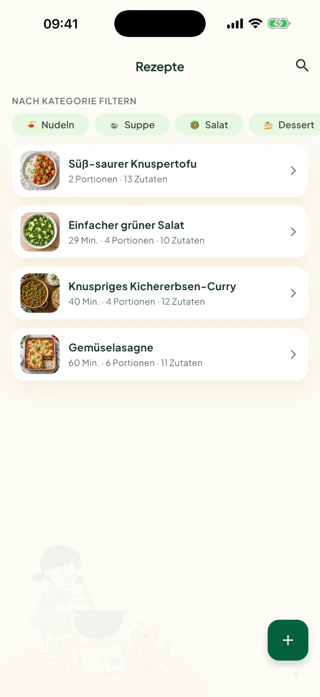 Gespeicherte Rezepte in der Daili-App