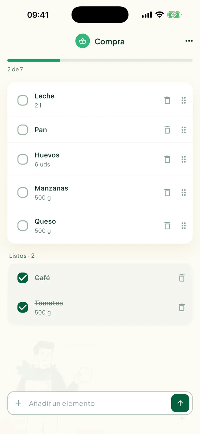 Lista de la compra compartida