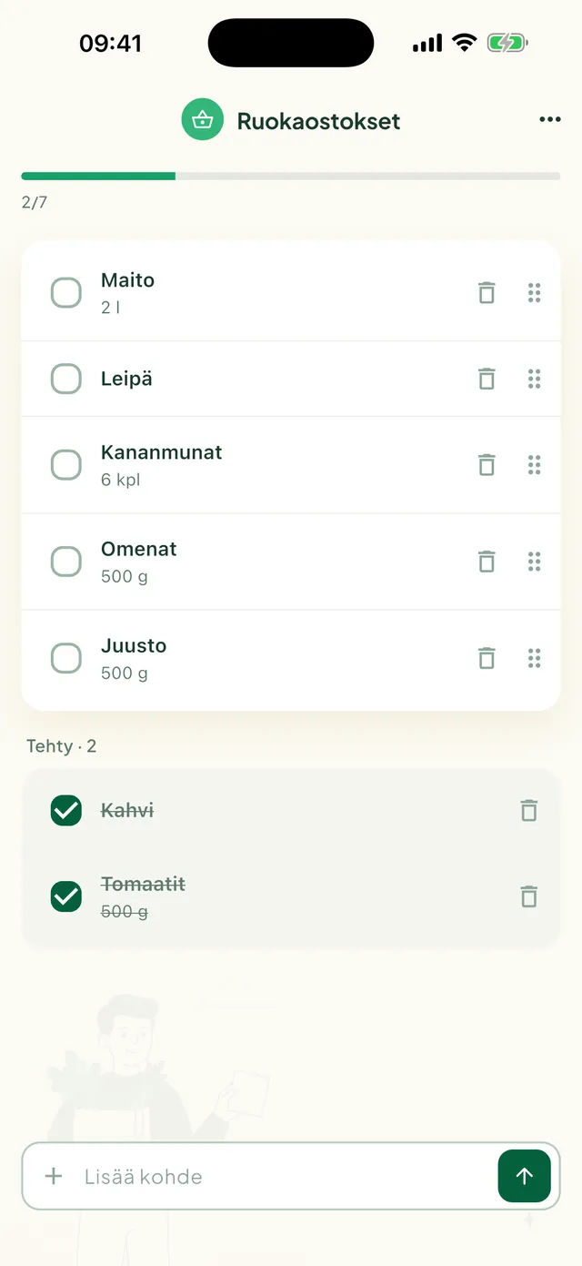 Jaettu kauppalista