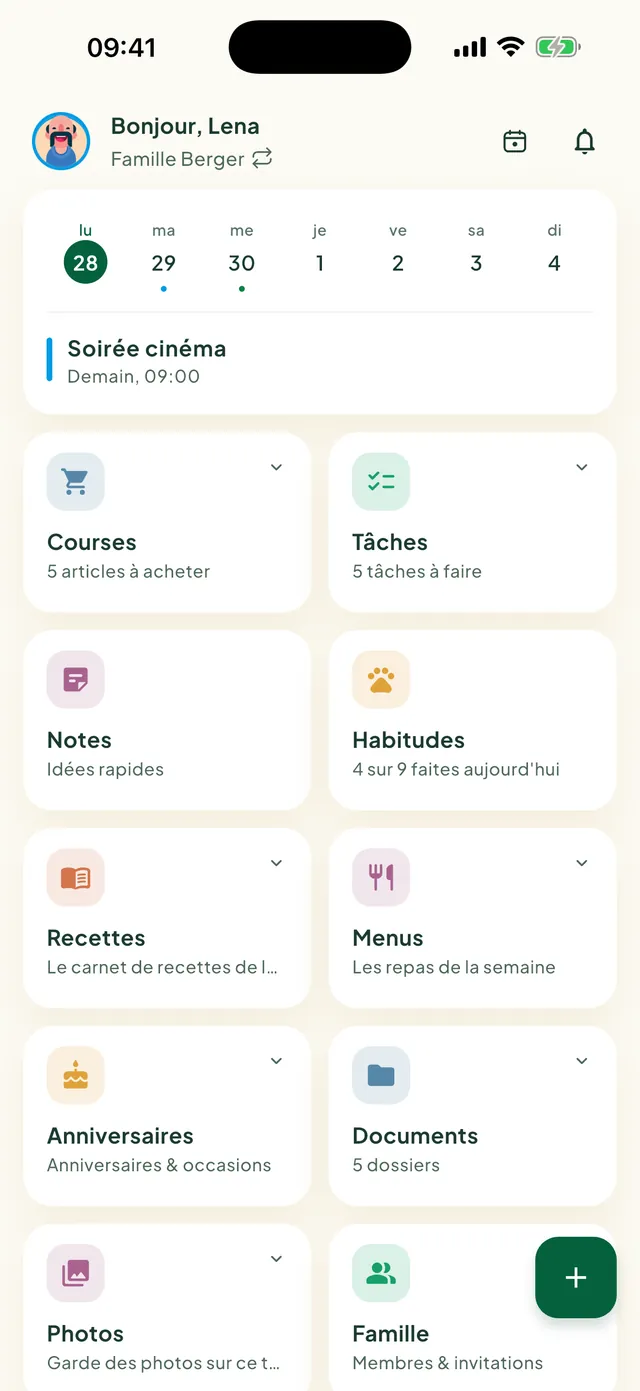L’écran d’accueil de l’app Daili