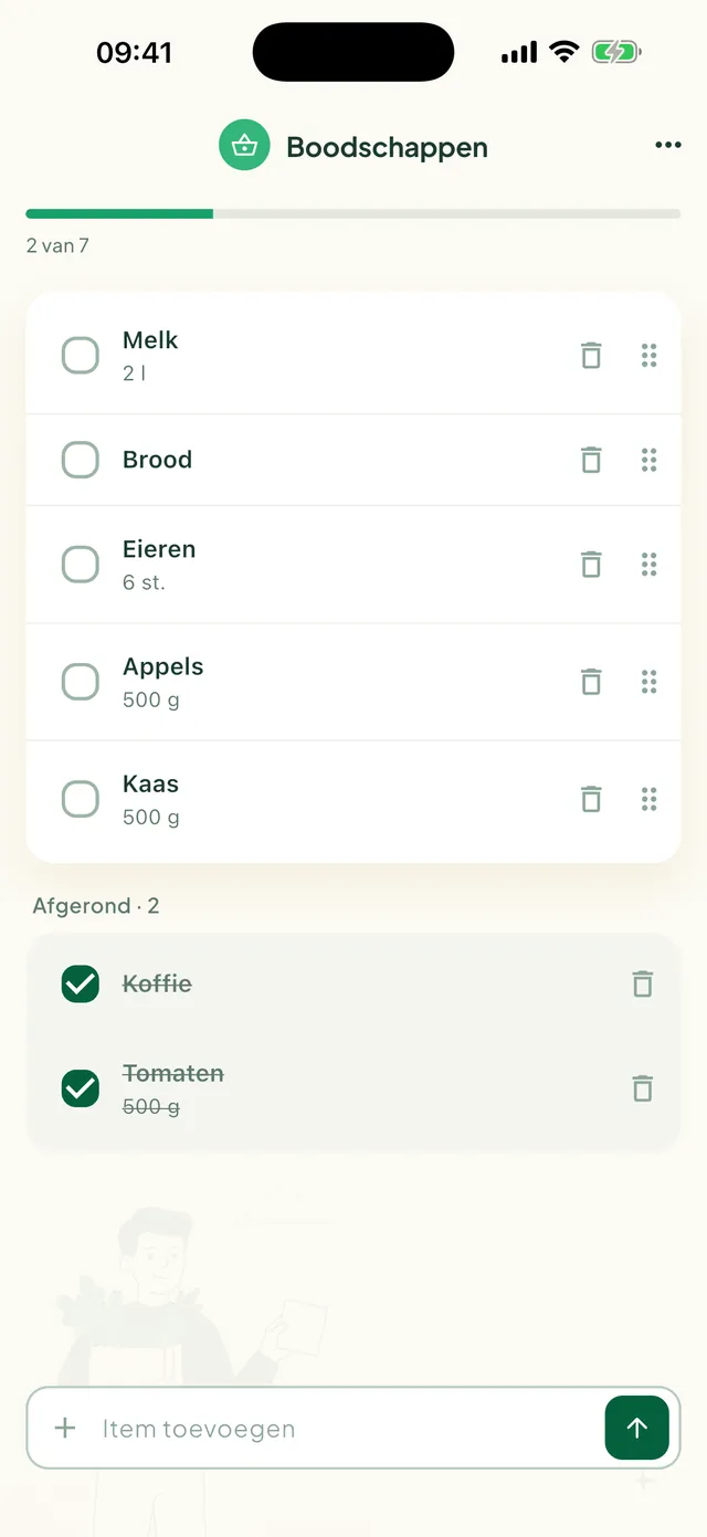 Gedeelde boodschappenlijst