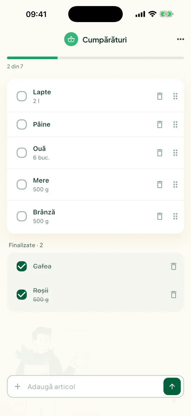 Listă de cumpărături comună