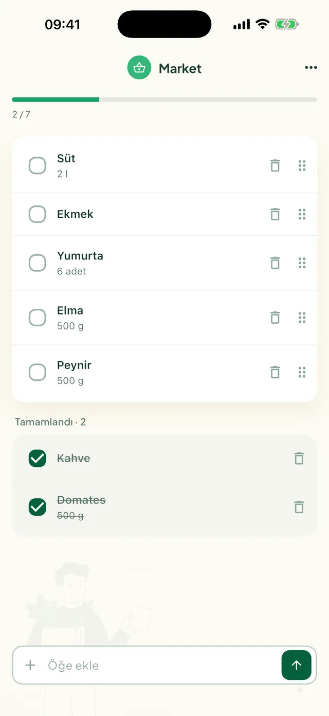 Ortak alışveriş listesi